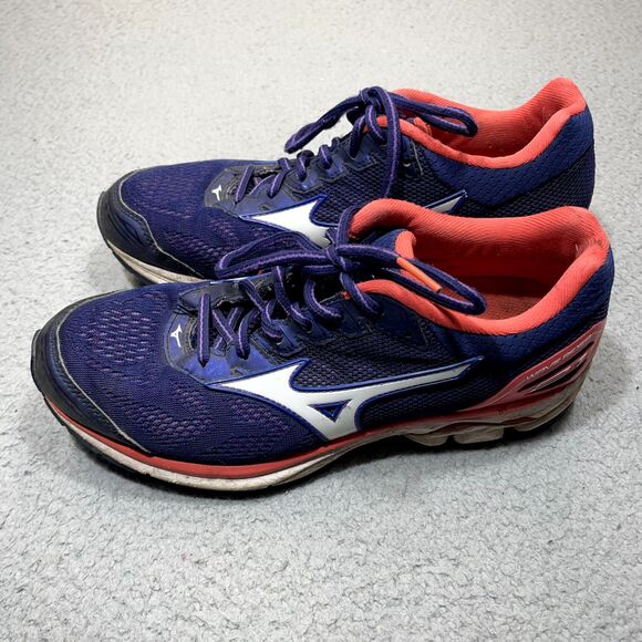 Mizuno Wave Rider 21 Womens Shoes Sz 9.5 Blue Running Athletic Sneaker Trainer - Picture 2 of 16